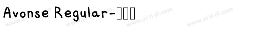 Avonse Regular字体转换